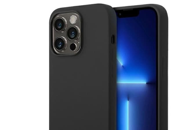 BMW silikone metall-logo skydd till iPhone 14 Pro - sort