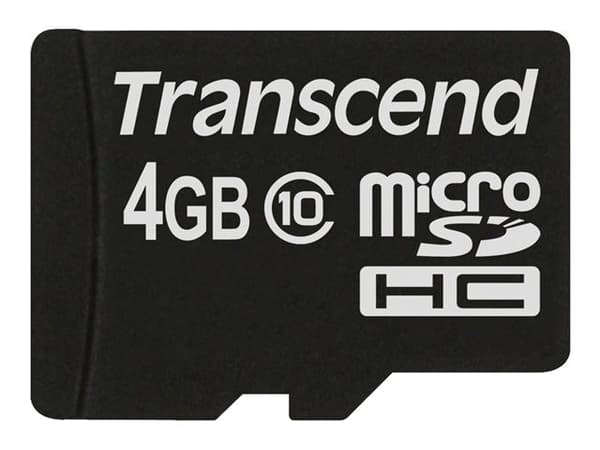 Transcend Premium - Flash-minneskort - 4 GB - Class 10 - 133x - microSDHC
