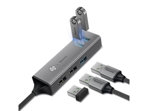 Baseus Matrix HDMI 4K HD Splitter, Kabelkniv, Grå, Honkoppling, 1 styck, HDMI
