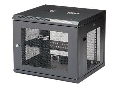Startech "9U Wall Mount Server Rack Cabinet - 4-Post Adjustable Depth (2"" to 19"") Network Equipment Enclosure with Cable Management (RK920WALM)" ...