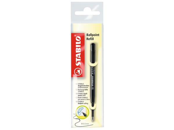 STABILO kulepennrefill Kulepennrefill 0,5 mm svart