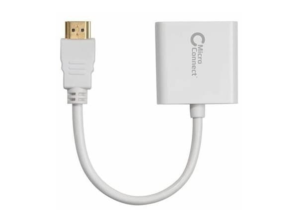 MicroConnect - Videokonverter - HDMI - VGA - hvit