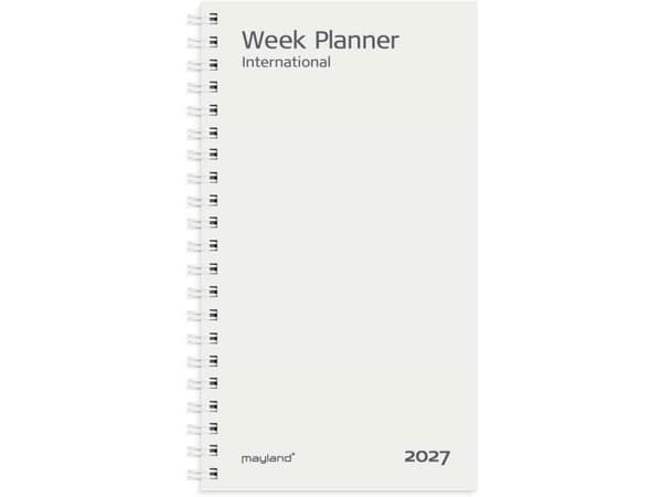 Veckoplanerare International tvärformat REFILL 2027