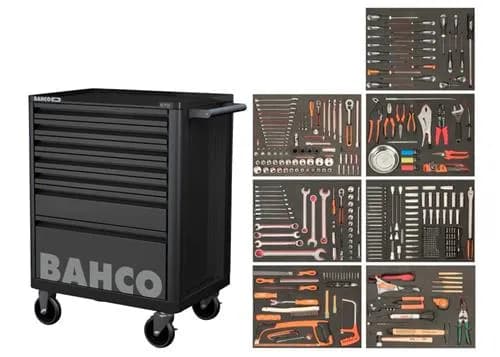 Bahco E72 verkstadsvagn 26" 416 delar