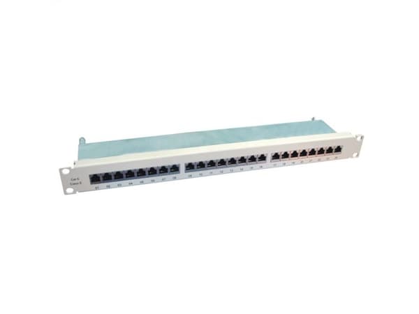 Value Kat.6 19"-Patchpanel, 24 P, geschirmt, grau, Harmaa