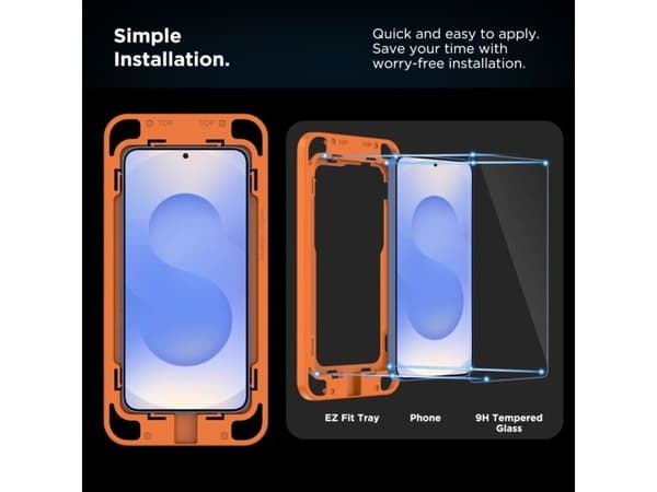 Tech-Protect Quick Set+ härdat glas för Samsung Galaxy S25+ - Transparent