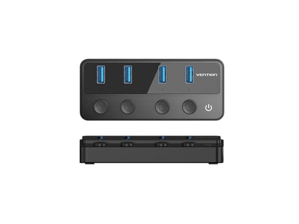 Vention 5-i-1 USB 3.0-hub med individuelle strømbrytere