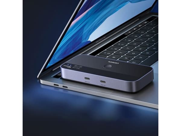Ugreen Switch USB-C USB-A 10Gb/s -kytkin - harmaa