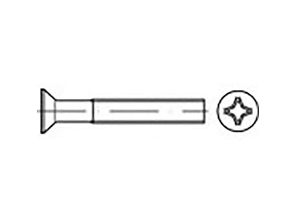 TOOLCRAFT countersunkskruer M3 10 mm Philips kryss DIN 965 rustfritt stål V2A A2 200 stk