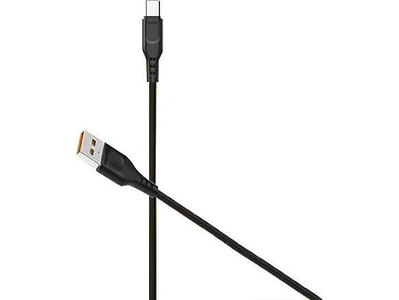 Denmen USB-A - USB-C 1 m USB-kaapeli Musta (29349)