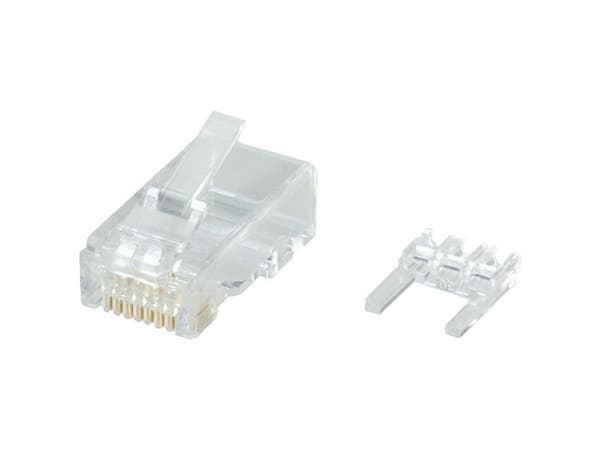 ROLINE Cat.6 Modular Plug, unshielded, for Solid Wire 10 pcs., Transparent