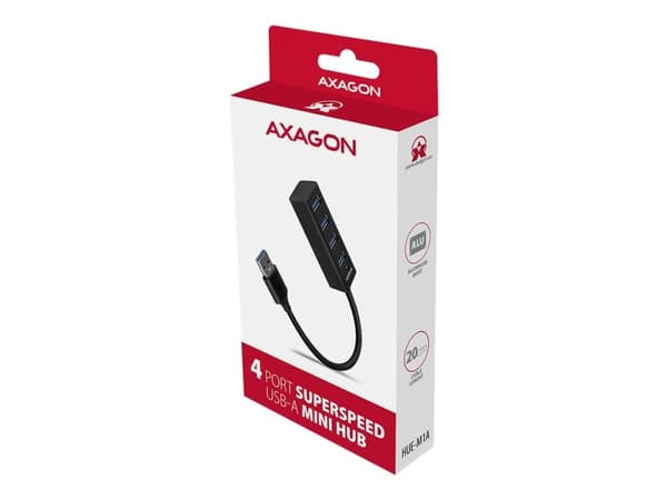 AXAGON HUE-M1A - Hub - 4 x USB 3.2 Gen 1 - stasjonær