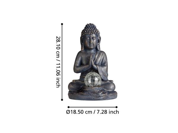 EGLO solcellefigur 300MA H270 grå
