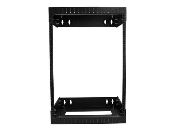 StarTech.com 15U Väggmonterat serverrack med justerbara skenor - Rack - väggmontering - svart - 15U - 19"