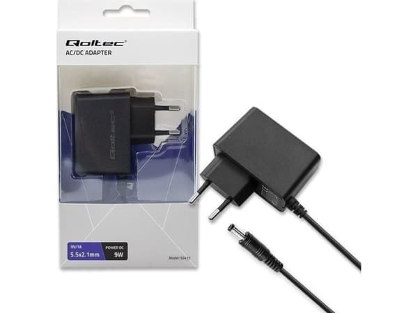 Qoltec-virtalähde 9W | 9V | 1A | 5.5*2.1