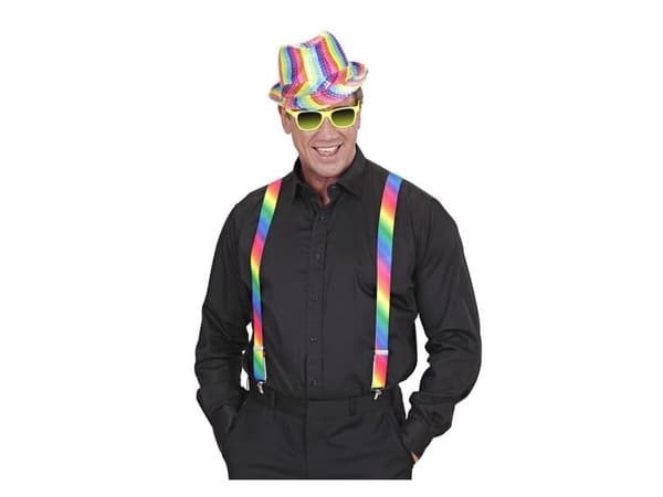 Hängslen regnbågsfärgade
