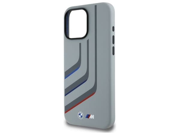 BMW Silicone Turning Lines MagSafe Case for iPhone 16 Pro Max - Gray