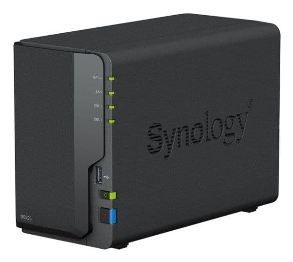 Synology Synology DS223-server + 2x 12T-stasjon