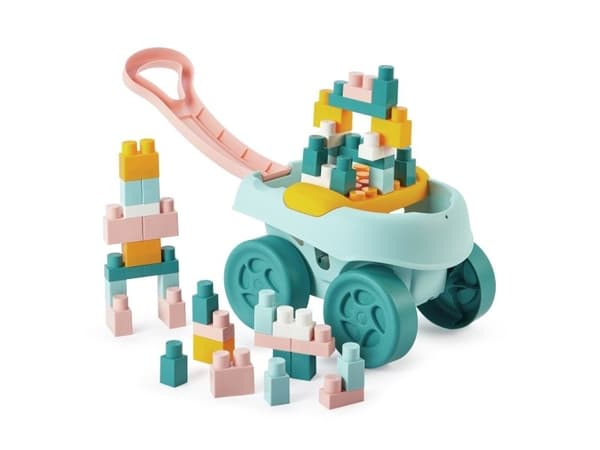 Trolley with 40 building Maxi bricks