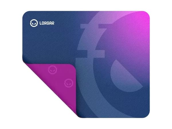 Lorgar Main 135, Blå, Lilla, Bilde, Gummi, Antiskliunderlag, Musematte til gaming