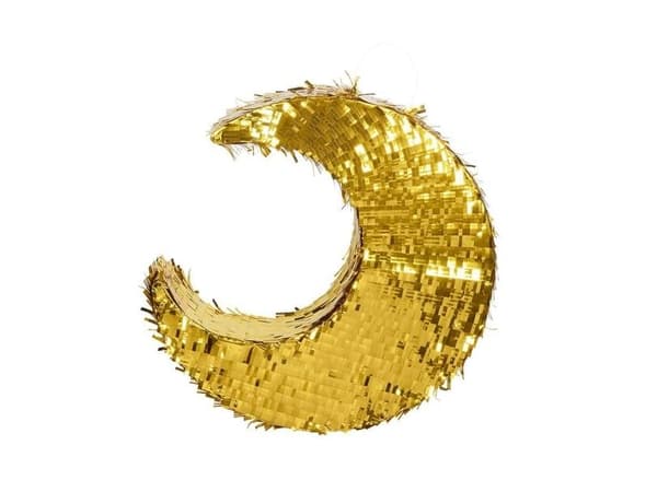 Guld halvmåne pinata