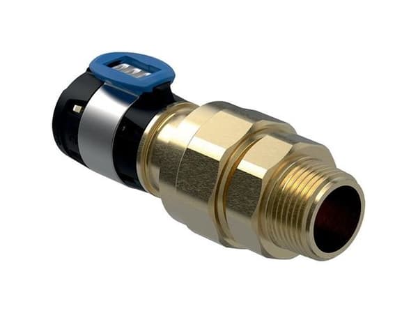 Geberit FlowFit-union 32 mm x 1 x 1/4" blyfri kiselbrons