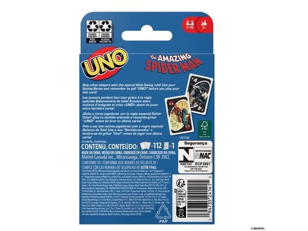 Mattel UNO cortos SPIDER-MAN (HXY08)
