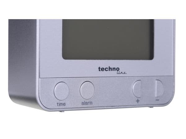 Technoline WT 235, Digital väckarklocka, Silver, °C, AAA, 80 mm, 80 mm
