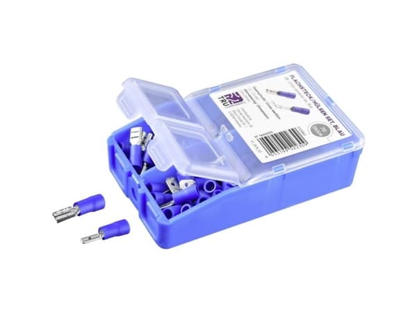 TRU COMPONENTS TC-6646620 Klemmeforbindelsesstykker-sortiment 1.50 mm² 2.50 mm² Blå 140 stk