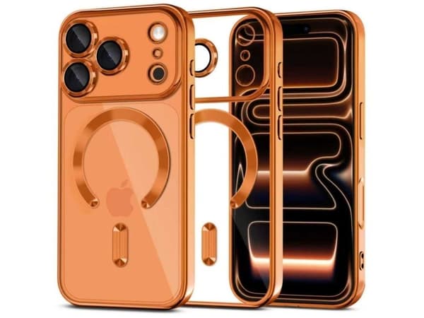 Tech-Protect MagFlex MagSafe-etui til iPhone 17 Pro - transparent oransje