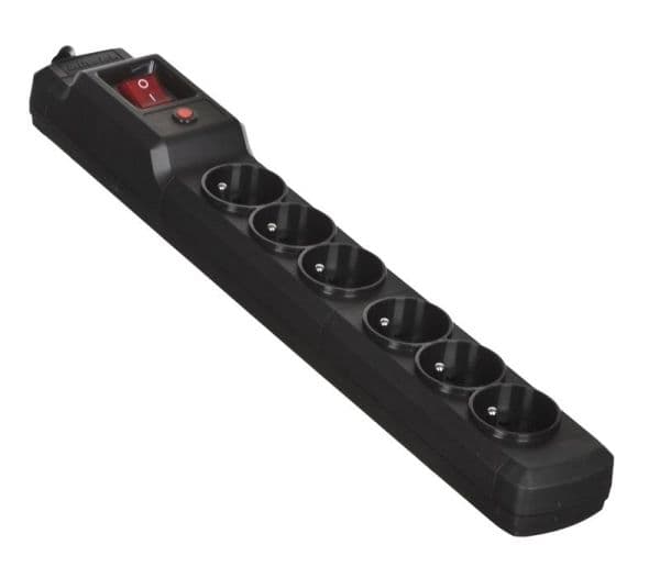 Activejet ACJ COMBO 6GN 1,5M, 1,5 m, 6 AC-utgångar, inomhus, Typ E (FR), Typ E, Plast