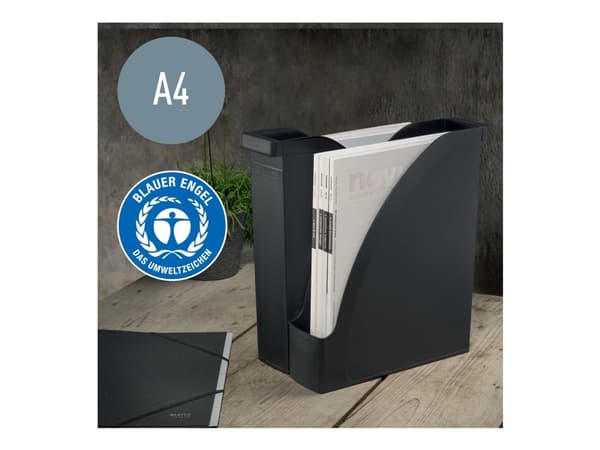 Leitz 24760095, Polystyreeni, Musta, A4, A4, A4+, Muotokuva, 78 mm