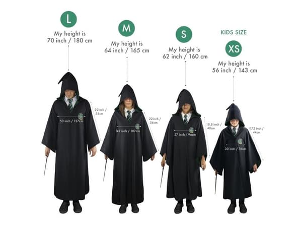 Slytherin kappe med slips