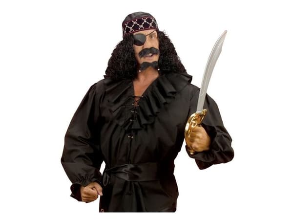 Sort piratskjorte