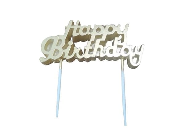 Gull Happy Birthday kake-lys