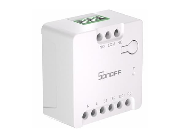 SONOFF MINI-D Smart WiFi Matter-switch (AC/DC 12-48V, potentialfri kontakt)