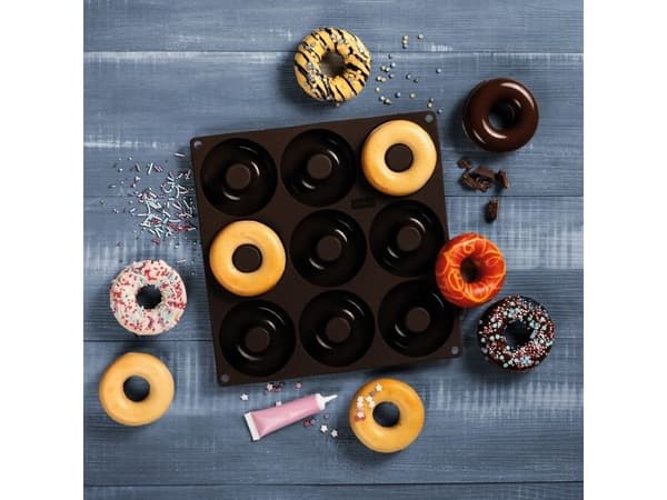 Lurch 00085094, Donut mould, Rectangular, Flat surface, -40 °C, 240 °C, Brown