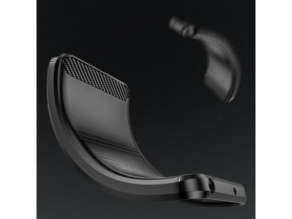 Kolfiberfodral för iPhone 16 silikonfodral - svart