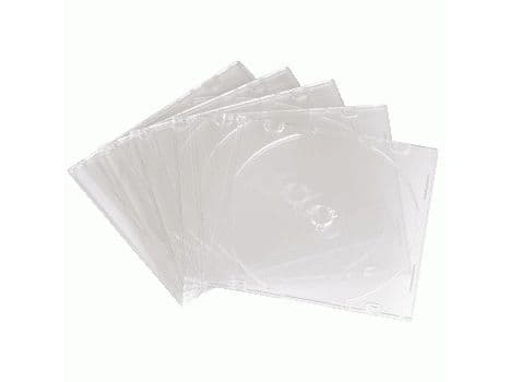 Hama CD Slim Empty Box, pack 10, transparent, 1 diskar, Transparent, 145 mm, 125 mm, 53 mm, 354 g