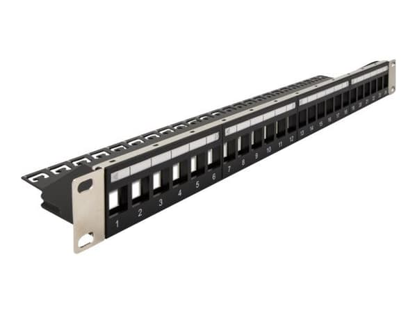 Delock - Koblingspanel - 1U - 19" - 24 porter