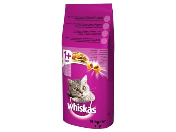 Whiskas tørfoder til voksne katte med oksekød - 14 kg