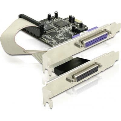 Delock PCI Express-kort 2 x Parallell - Parallelladapter - PCIe - parallell - 2 porter
