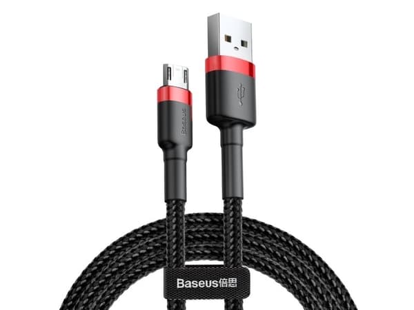 Baseus Cafule, 2 m, USB A, Micro-USB A, Sort, Rød
