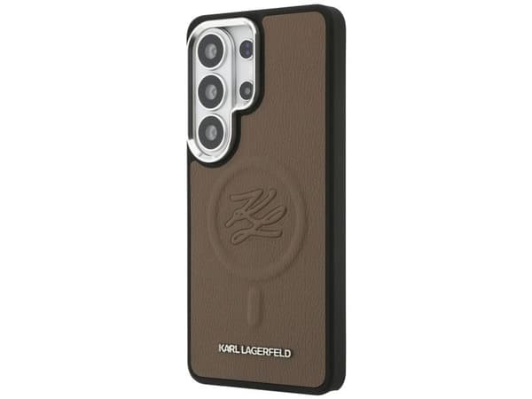 Karl Lagerfeld Embossed Ring Initials MagSafe Case for Samsung Galaxy S26 Ultra - Brown