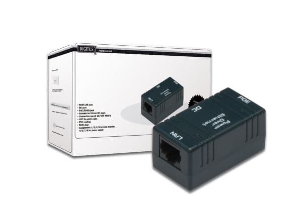 DIGITUS Professional Passive PoE wall mount box DN-95002 - Strøminjektor