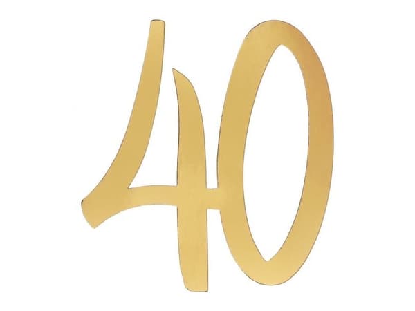Guld deko tal, 40 år
