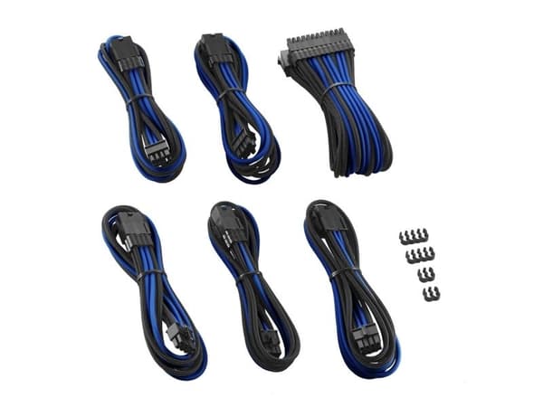CableMod PRO Series ModMesh - Förlängningssladdsats - formpressad - svart, blå