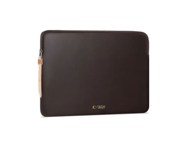 Tech-Protect fleece-laptoptväska 13-14" - brun