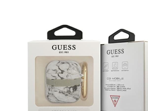 Guess GUA2HCHMAG AirPods-deksel grå/grå Marble Strap Collection