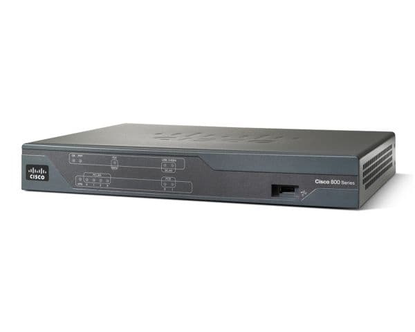 Cisco C886, Nopea Ethernet, DSL WAN, Musta